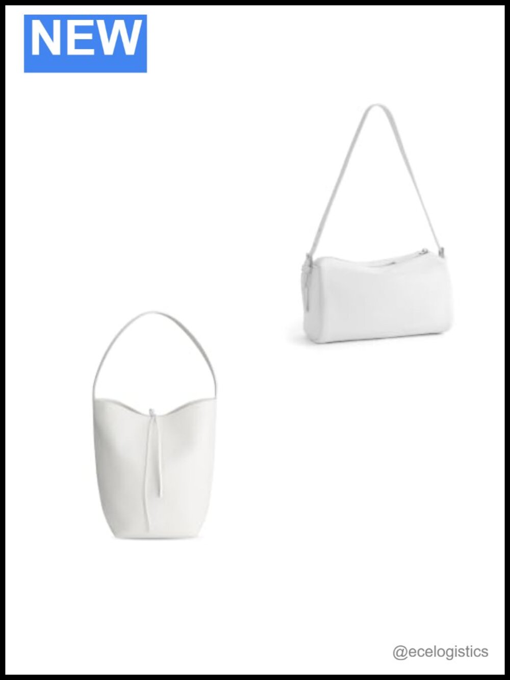 Genuine Leather Handbag Set, Mini Barrel Crossbody & Bucket Bag, RFID Card